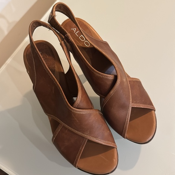 Aldo strappy peep-toe heels - size 38 - Picture 5 of 9